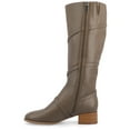 thumbnail image 3 of Journee Womens Elettra Stacked Block Heel Round Toe Boots, 3 of 10