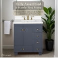 thumbnail image 4 of Lavanti Depos Solidwood 30-inch Bathroom Vanity with Sink - Stylish Navy Blue, 4 of 7