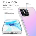 thumbnail image 2 of iPhone 13 Pro Max Case, Rosebono Bling Glitter Sparkle Laser White Ultra Transparent Fashion Cute Colorful Skin Cover Shockproof Case for iPhone 13 Pro Max, 2 of 4