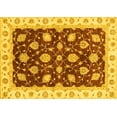 thumbnail image 1 of Ahgly Company Machine Washable Indoor Rectangle Oriental Yellow Traditional Area Rugs, 7' x 9', 1 of 4