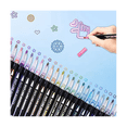 thumbnail image 3 of 24 Colors Outline Metallic Markers, Acrylic Paint Marker Paint Pen Glitter Drawing Pen for Wood, Rock Painting, 3 of 7