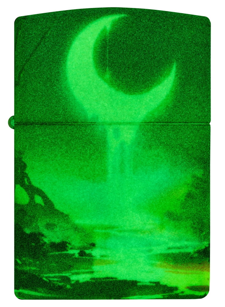 Zippo Moon Dream Design 540 Color Glow in the Dark Pocket Lighter