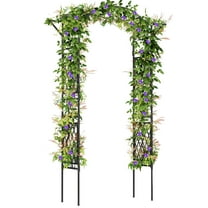 Costway 83” Garden Arch Trellis for Climbing Plants with Upgraded Metal Frame for Flowers