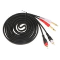 thumbnail image 5 of 2x Cable Adaptador de sonido Dual 1/4 6.35 / 6.5mm A 2RCA Para Amplificador 9.8ft Hugo Cable adaptador de audio, 5 of 5