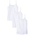 thumbnail image 1 of Girls' Big Camisole Undershirt 100 Percent Combed Cotton 3-Pack, Multi, Medium, 1 of 2