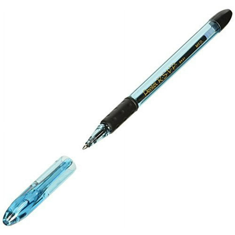 Pentel Razzle Dazzel? R.S.V.P. Ballpoint Pen, Medium Point, Blue Barrel,  Black Ink (PENBK91RDCA) Category: Ballpoint Stick Pens