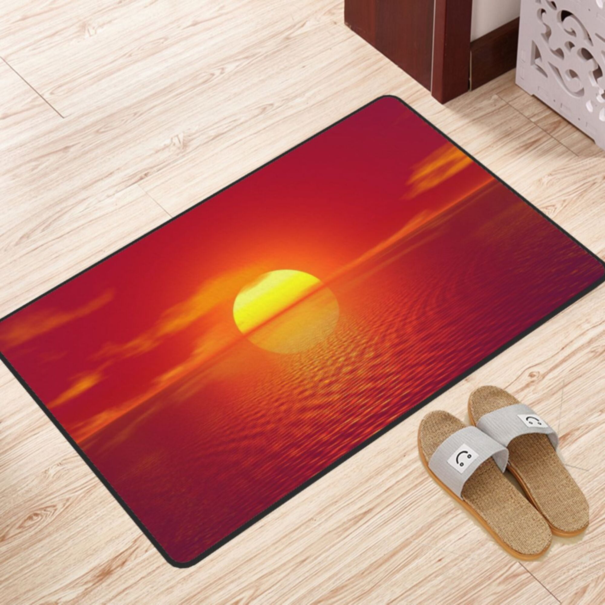 ZICANCN Area Rugs Doormat , Sunset Sea Horizon Facecloth NonSlip Floor