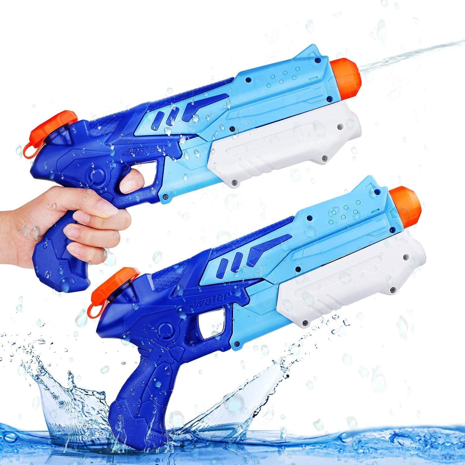 Powiller Water Gun for Kids 2 Pack Water Pistol 300ML Big Water Gun
