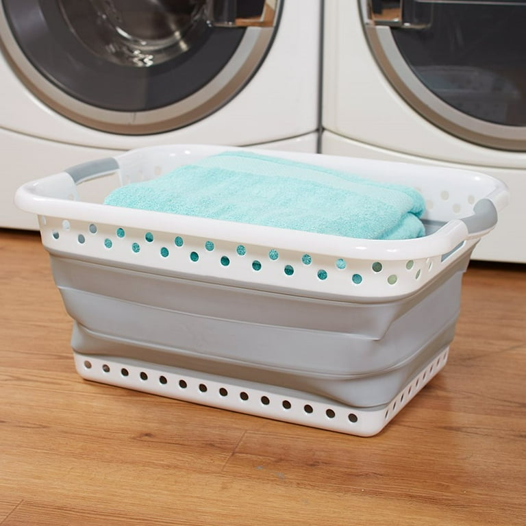 The Lakeside Collection Laundry Basket, White 