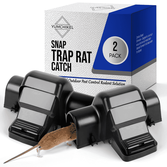 Rat Trap Indoor & Outdoor Humane Reusable No-Touch Rat & chipmunk Traps - set of 2
