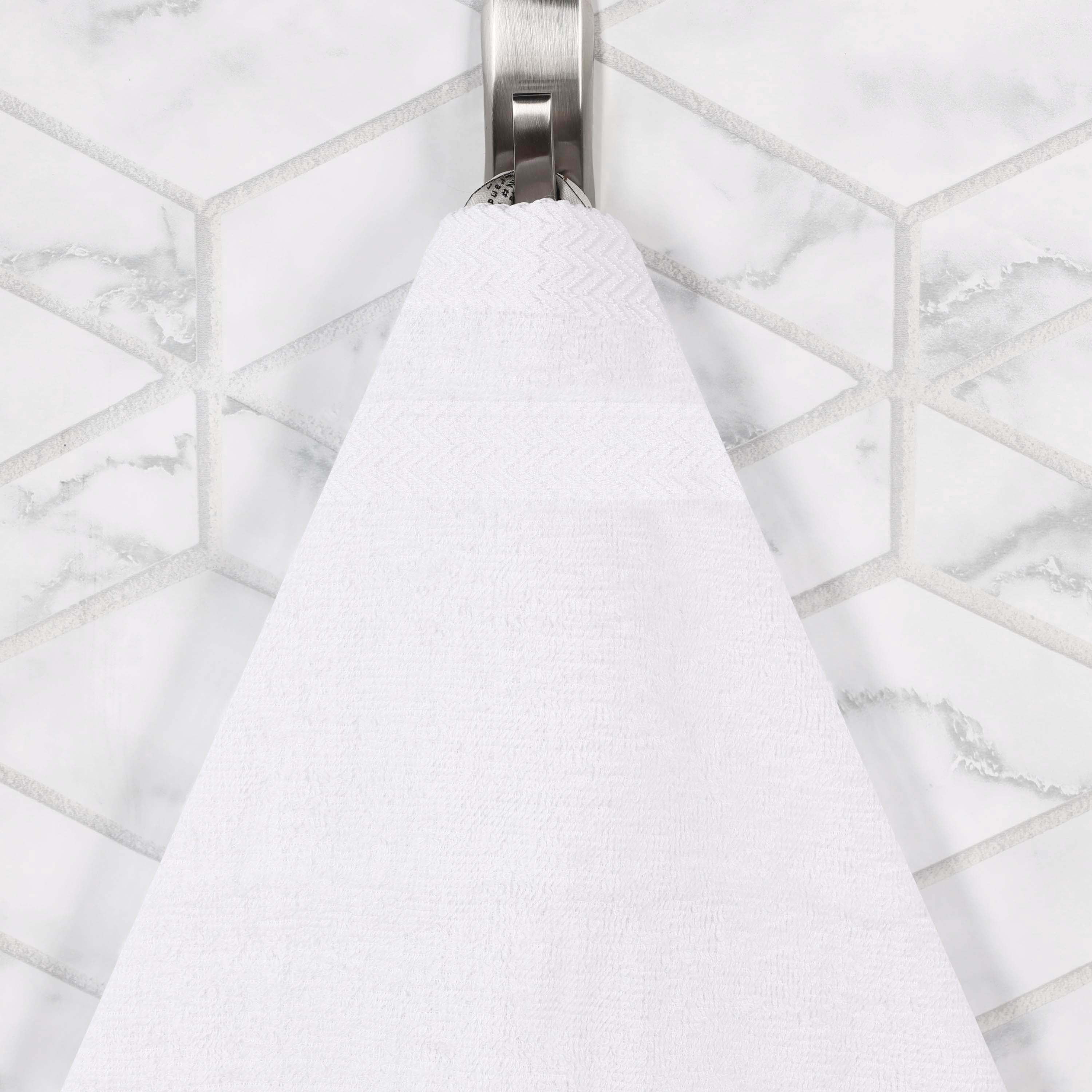 Superior Hays 2 Piece Cotton Plush Bath Towel , Ultra Soft Absobent Towels, White