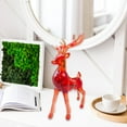 thumbnail image 3 of Deer Sculpture Decoration Deer Figurines Crafts Gifts Nordic Style Resin Reindeer Figurines Deer Statue Decor for Office Cafe Red, 3 of 7