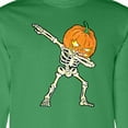 thumbnail image 4 of Inktastic Halloween Dabbing Great Pumpkin Skeleton Long Sleeve T-Shirt, 4 of 5