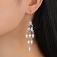 thumbnail image 3 of Granjero Gordo Pendientes colgantes de estilo retro con diseño único y nuevo para mujer, joyería étnica bohemia vintage (azul), 3 of 3