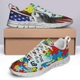 thumbnail image 4 of Autism Awareness In This House We Never Give Up Shoes for Men Women Running Shoes Lightweight Walking Sneakers Mesh Athletic Sport Shoes White Size 7, 4 of 5