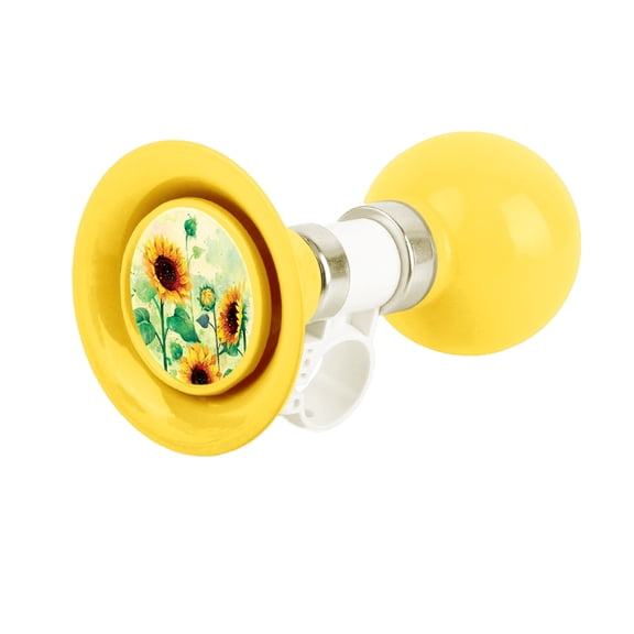 WIRESTER Cute Bike Horn Bell for Kids & Adults, Bicycle Handlebar Air Horn, Bike Accessory for Tricycles, Balance Bikes & Scooters - Sunflowers Flowers