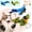 2 Pack(Green & Blue), variant on 2026 Flying Bird Cat Toy, Flapping Bird Cat Toy, FlappyChase Interactive Cat Toy, Chirping Bird Cat Toy Flapping Wing, Flying Interactive Simulation Electric Sparrow Shaking Bird,B