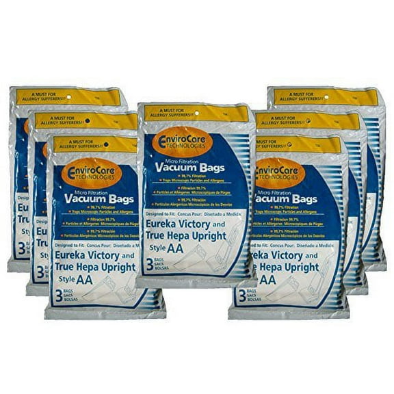 21 Compatible with Eureka Allergy Micro Lined Hepa Upright Victory Style AA Bags, Series, Sanita