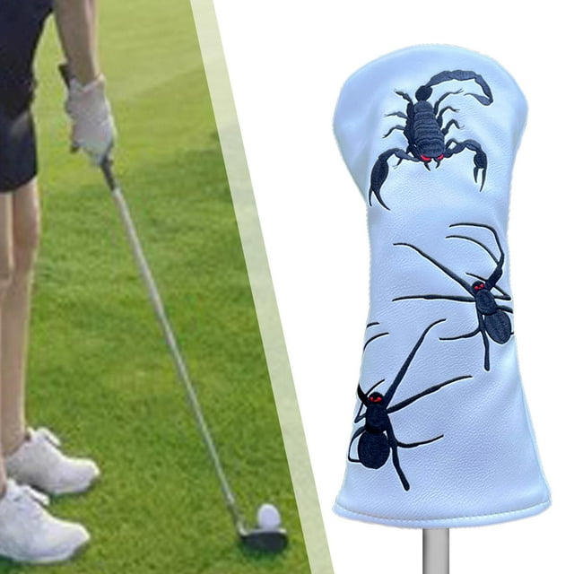 Cubierta de cabeza de palo de golf, cubierta de cabeza de golf Cuello largo Funda protectora de taco de golf Resistente al desgaste, Protector de eje Conductor Azul33.5x15cm DYNWAVEMX Cubierta de la cabeza del palo de golf