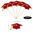 thumbnail image 2 of Decoración para magdalenas Gybeizhu, clase de graduación 2026, oro rojo, 24 unidades, 2 of 5