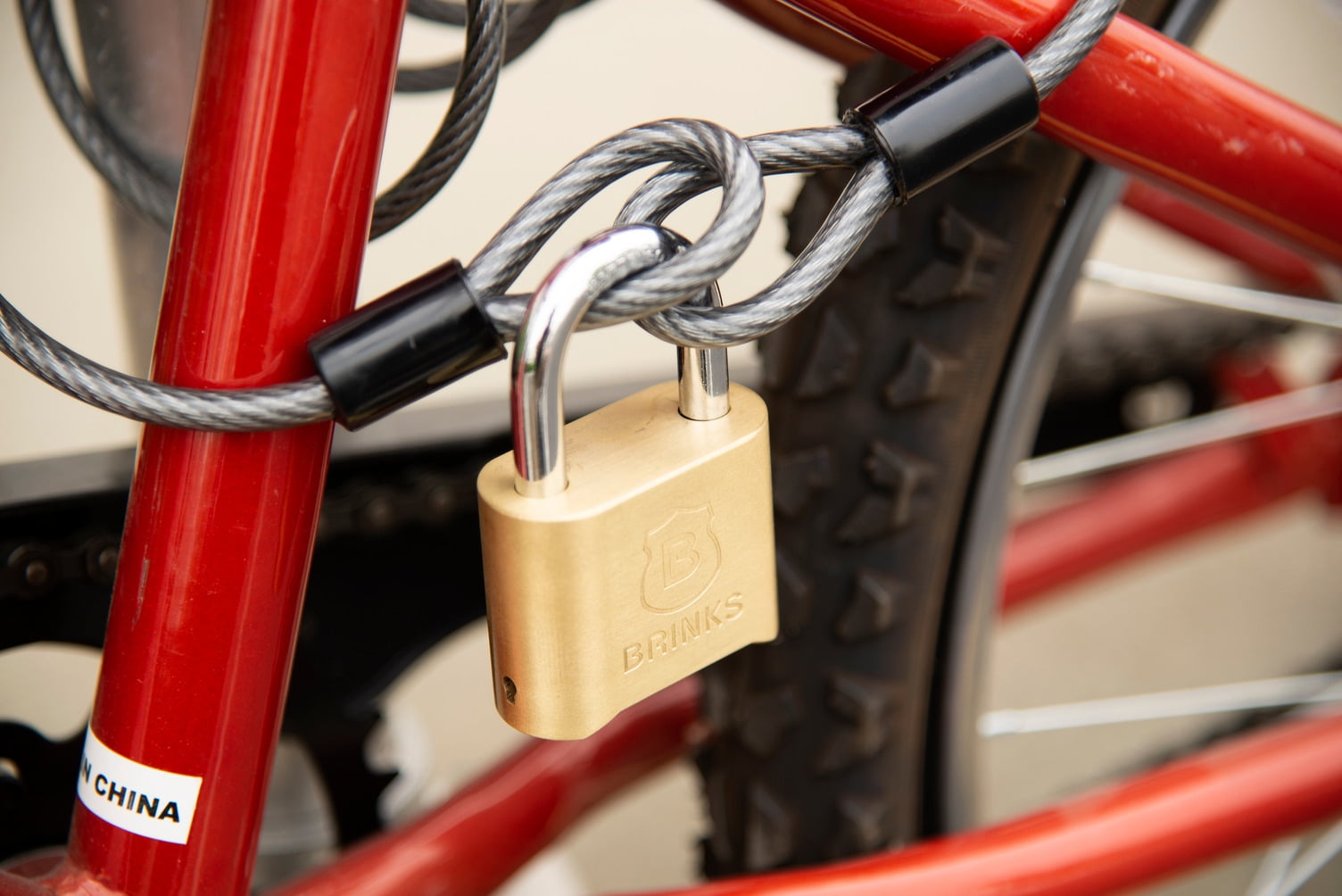 (4 pack) Brinks Solid Brass 50mm Resettable Combination Padlock with 1in Shackle