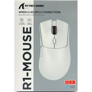 ATTACK SHARK R1 59g SUPERLIGHT Gaming Mouse, PixArt PAW3311 Gaming Sensor, BT/2.4G Wireless/Wired