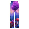 thumbnail image 4 of Enchanted Purple Castle Night Scene-1 Pajama Pants Breathable with Pockets Pajamas For Lady Vintage Sleeping Pants Bedroom Homewear, 4 of 6