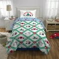 thumbnail image 2 of Peanuts Snoopy Holiday Kids 6 Piece Reversible Comforter, Pillowcase, Sheet Set, and Backpack, Full, 2 of 8