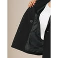 thumbnail image 5 of DARING DIVA Women's 2 Piece Long Sleeve Work Outfits Blazer Pencil Skirt L Black, 5 of 6