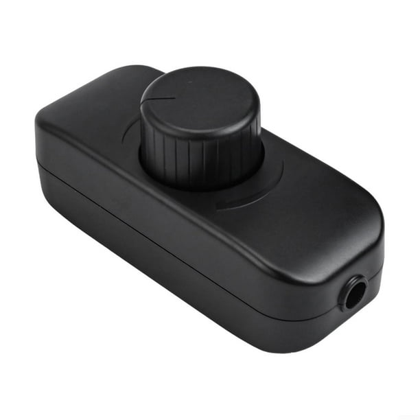 Interruptor Regulador de Intensidad LED de 220 V, Interruptor Regulador Giratorio en Línea para Lámparas de Mesa LED