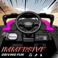 thumbnail image 6 of Qaba 12V Kids Ride On Car Truck with Dual Motors, Rear Suspension, Battery Powered Electric UTV Vehicle with Remote Control for 3-5 Years, Pink, 6 of 9