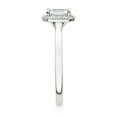 thumbnail image 3 of Charles & Colvard 14K White Gold Moissanite 6x4mm Emerald Halo Ring-Size 6 0.68cttw DEW, 3 of 5