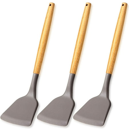 

3 Pieces Silicone Spatula Turner Flexible Silicone Spatula Kitchen Utensil Spatula Egg Cookie Spatula Spatula