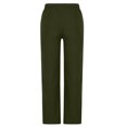thumbnail image 4 of hotojiny Cotton Linen Pants Men Drawstring Straight Leg Lounge Pants Comfortable Solid Color Work Trousers with Pockets Beach Clothes, 4 of 6
