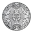 thumbnail image 2 of Unique Loom Outdoor Traditional Collection Area Rug - Deco (7' 10" Round White and Black), 2 of 6