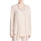thumbnail image 2 of Theory Womens Weekender Tie Neck Button Down Blusa, Rosa, Grande Theory Abotonar, 2 of 2