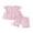 Pink, variant on BemeyourBBs Toddler Baby Girl Summer Clothes Infant Baby Girls Summer 2 Pieces Outfits 3 6 12 18 24 Months 2 3 Years Sleeveless Solid Color Ruffle Collar Shirt Tops and Shorts Set