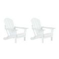 thumbnail image 6 of WestinTrends Malibu 3-PC Outdoor Patio Plastic Adirondack chair set with Coffee table ( 2 seater ), White, 6 of 12