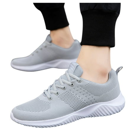 Mepaouo Men s Running Shoes Lace up Soft Sole Slip on Sneakers Fashion Casual Walking Shoes