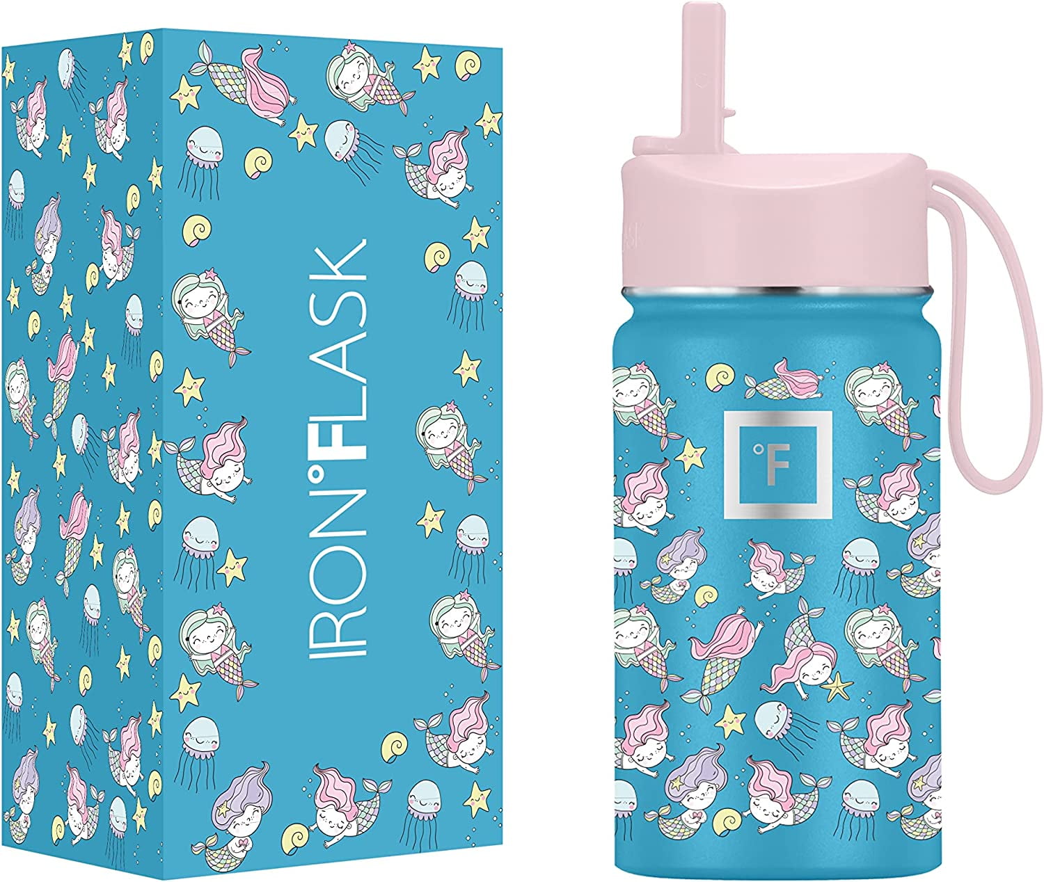 Iron Flask Kids Water Bottle 14 oz Magic Mermaids
