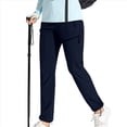 thumbnail image 1 of Pantalones de Senderismo para Mujer, de Secado Rápido, Ligeros, con Cintura Elástica Impermeable, para Todas las Estaciones Azul Marino M, 1 of 6