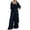 Black, variant on Pant Suits For Women Dressy, Travel‑Friendly Polyester Two‑Piece Ensemble, Halter Smocked Wide‑Leg Jumpsuit Plus Open‑Front Long Cardigan, S‑XXXXXL Plus Size Friendly