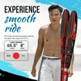 thumbnail image 3 of OBrien Vortex Combo 65.5 Inch Adult Mens Size 4.5-13 Wide Body Water Skis, Red, 3 of 9