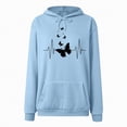 thumbnail image 6 of Towmus Sweat Shirts for Womens Cute Graphic Print Love Heart Pullover Tops Drawstring Hoodie Casual Teens Girls Coats, 6 of 6