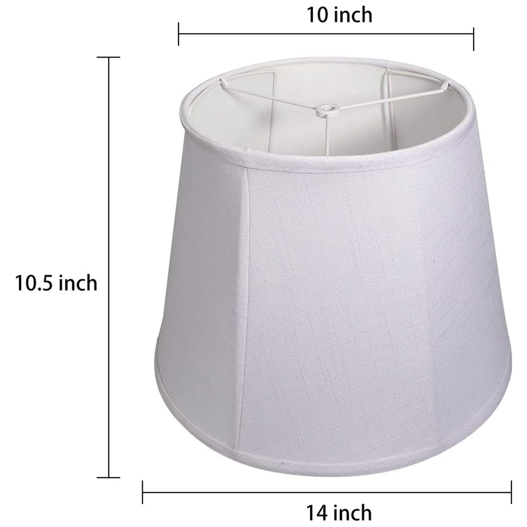 TOOTOO STAR White Lamp Shade Set of 2, 10 x 14 x 10 inch Decorative Linen Shade