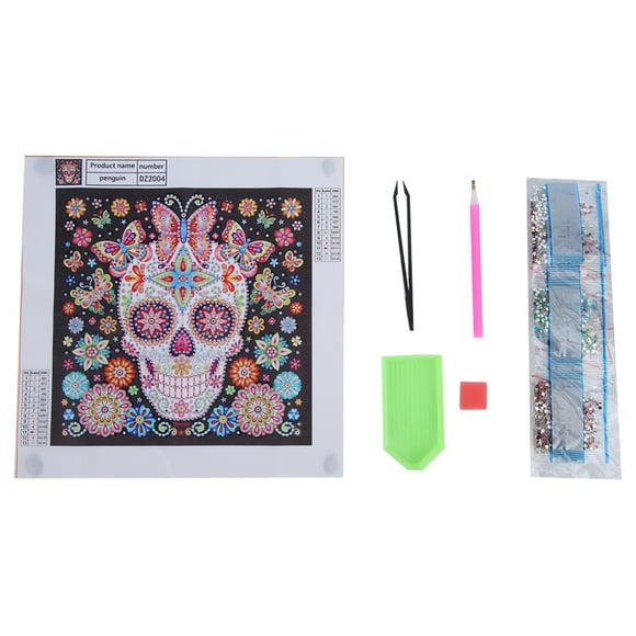 Full Drill Colored skull Special Shaped Diamond Painting DIY Cross Stitch Decor(DZ2004)