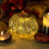 thumbnail image 1 of Lámpara de calabaza con forma de calabaza, farol de cristal con forma de calabaza, luces decorativas de calabaza para Halloween, 1 of 7