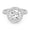 10K White Gold, variant on 1.40 Carat (ctw) Halo Solitaire Engagement Ring For Womens, Round Lab Created Moissanite Promise Ring For Her In 14k Solid Rose Gold | VVS1 Quality Ring Size-4