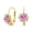Purple, variant on Bling Jewelry Womens Blue CZ Imitation Sapphire Crystal Flower Gold Plated Drop Earrings