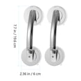 thumbnail image 4 of SHISUYAN 2 Pcs Portable Bathroom Suction Handle Bars Plastic Door Handles (Silver), 4 of 9